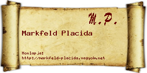 Markfeld Placida névjegykártya